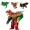A 3 in 1, variant on Keeppley Building Blocks Zyuden Sentai Kyoryuger Tyrannosaurus Model Strong Dragon God Dinosaur Toy Splicing Ornaments Gift