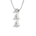thumbnail image 2 of 0.22 ct Brilliant Round Cut VVS1 Genuine White Sapphire Solid 14k White Solid Gold Everyday Affordable Designer Necklace Pendant with 16" Solid Gold Chain by Clara Pucci, 2 of 6