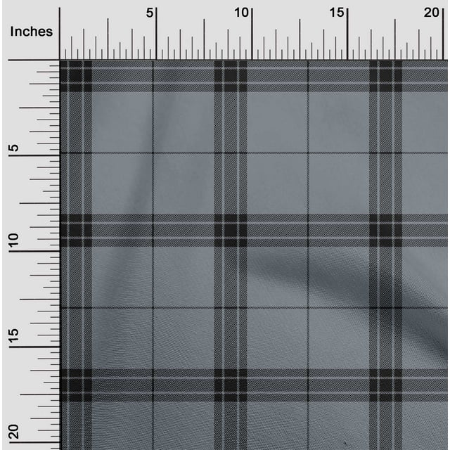 oneOone Silk Tabby Fabric Tartan Check Printed Craft Fabric BTY 42 Inch Wide