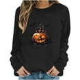 thumbnail image 5 of Kaliqueen Halloween Sweatshirts for Women Spooky Season Funny Long Sleeve Graphic Crewneck Pullover Tops Loose Fit Holiday Outfits with Multi Print, 5 of 6