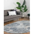 thumbnail image 3 of Rugs.com Derbyshire Collection Rug – 4' x 6' Oval Blue Medium Rug Perfect For Living Rooms, Large Dining Rooms, Open Floorplans, 3 of 9