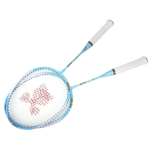 Raqueta de bádminton para niños, un par de raqueta de bádminton de dibujos animados de aleación de aluminio, juguete deportivo para niños, claridad notable