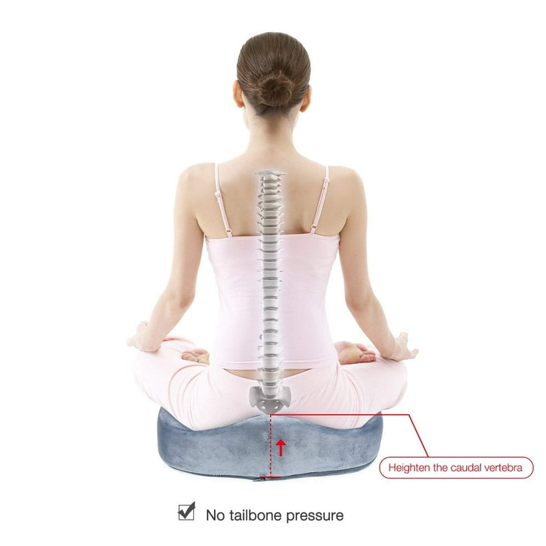  Ergonomic Seat Cushion, (Seat Cushion+Chair Cushion) Hip and  Waist Protection, Detachable Zip, Breathable Memory Foam,Anti Stress, Siaticease  Seat Cushion Sciatica Pain Relief Devices,Grey : Everything Else