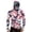 Blue, variant on 4th of July Patriotic Fishing Hoodie with Integrated Face Mask, UPF 50+ UV Sunscreen Long Sleeve Rash Guard for Outdoor Hiking and Running