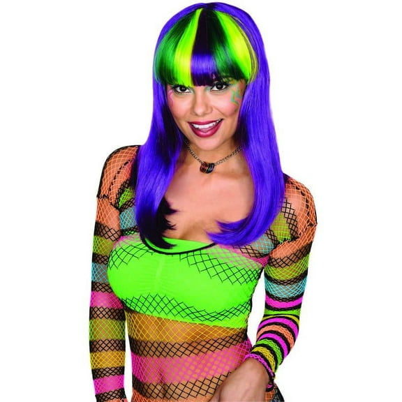 Mardi Gras Party Hottie Purple Costume Wig for Adult