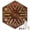 15in Rustic Brown, variant on Grhonior Fast Track Original Wahoo Board Game for 6 and 4 Players with Marbles and Dices Burnt Color 1 Pack