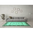 thumbnail image 3 of Ahgly Company Indoor Rectangle Oriental Turquoise Blue Traditional Area Rugs, 7' x 10', 3 of 4