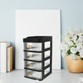 thumbnail image 3 of WHAMVOX Black Desktop Drawer Organizer for Storage Sturdy PP Material Keeps Items Organized 7.8 x 4.3 x 3.1, 3 of 8