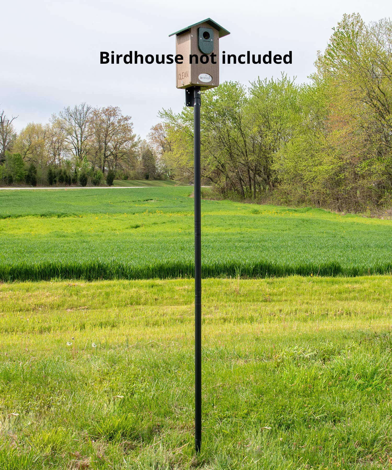 Universal Mounting Pole Kit - Great for post-mounted Bird Houses and Bird Feeders, Heavy Duty Pole with Threaded Connections with 12" Pole Extender