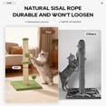 thumbnail image 5 of NiamVelo 22'' Cat Scratching Post Kitten Scratcher Sisal Cat Scratcher Scratch Posts with Hanging Balls for Kittens or Smaller Cats ( Green ), 5 of 7