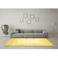 thumbnail image 3 of Ahgly Company Machine Washable Indoor Rectangle Solid Yellow Modern Area Rugs, 5' x 8', 3 of 4