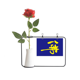 thumbnail image 1 of Budismo, Zen, mentalidad occidental. Botella de decoración de jarrones colgantes de flores rosas artificiales, 1 of 3