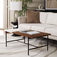 thumbnail image 2 of SAFAVIEH Dallas Coffee Table, Brown/White Faux Marble (42 in. W x 23.6 in. D x 16.2 in. H), 2 of 14