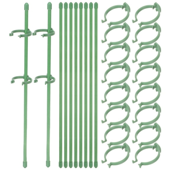 Troglfold plant stakes 10Pcs Garden Plant Support Stakes Garden Single Stem Floral Flower Support Stake for Tomatoes,11.81"X0.25"X0.25"