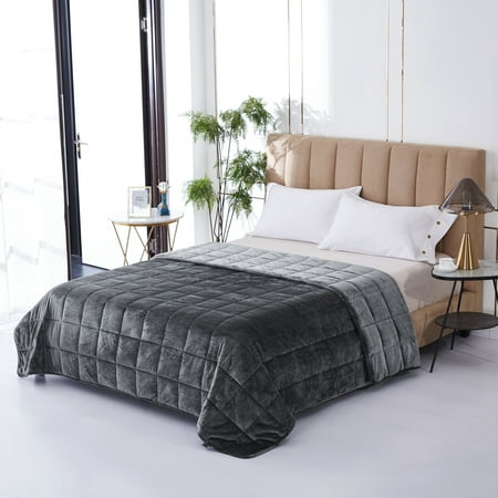Sutton Home Fashions 20 lbs Weighted Comforter Twin 66"x86", Gray