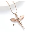 thumbnail image 5 of Crystal Angel Urn Necklace Cremation Urn Necklace for Ashes Angel Wing Keepsake Locket Stainless Steel Cross Cremation Jewelry Waterproof Memorial Pendant, 5 of 7