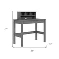 thumbnail image 4 of HomeRoots 491466 35 in. Writing Desk, Gray, 4 of 4