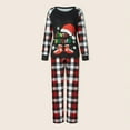 thumbnail image 1 of Ensemble de Pyjama 2 Pcs Confortable à Lettres/père Noël Imprimé Tenue d'Intérieur (Noir P Hommes), 1 of 8