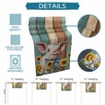 thumbnail image 6 of Cute Pig Table Runner - 72 Inch Long Yellow Sunflowers Teal Brown Wooden Vintage Art Cotton and Linen Blended Dress Scarves Farmhouse Table Runner for Kitchen Dining, Coffee Table, 13" x 72", 6 of 8