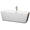 White / Brushed Nickel Trim, variant on Emily 69 Inch Freestanding Bathtub in White with Floor Mounted Faucet, Drain and Overflow Trim in Matte Black