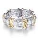 thumbnail image 1 of 6 1 Uds. Anillo de diamante de moissanita completo cruzado con forma de circonita magnética, desatascar el torrente sanguíneo y los ganglios linfáticos, 1 of 5