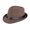 Coffee, variant on Fusipu Jazz Cap Wide Brim Classic Autumn Winter Stripe Design Fedora Hat for Daily Wear
