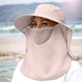 thumbnail image 2 of FUZHIQ Women's Full Coverage UV Protection Sun Hat with Face Cover & Neck Flap, Foldable Wide Brim Windproof Breathable Summer Hat for Hiking Fishing Beach Outdoor,One Size, 2 of 5