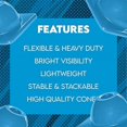 thumbnail image 3 of purifyou 9in / 6in / 2in Set of 12 Heavy Duty Agility Training & Motorcycle Cones for Sports & Kids | Flexible Heavy Duty Cones for Bikes, Traffic, Soccer Drills Coaching & Field Marker (Blue), 3 of 5