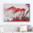thumbnail image 2 of wall26 Canvas Print Wall Art Chinese Watercolor Red Autumn Weather Nature Wilderness Illustrations Modern Rustic Scenic Multicolor Colorful for Living Room, Bedroom, Office - 12"x18", 2 of 5