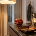thumbnail image 4 of Halloween Pumpkin Jack O Lanterns Decor, Vintage Halloween Decorations Classic Plastic Pumpkin Statue Figurine, Table Decor for Home Office Party Table, 4 of 6