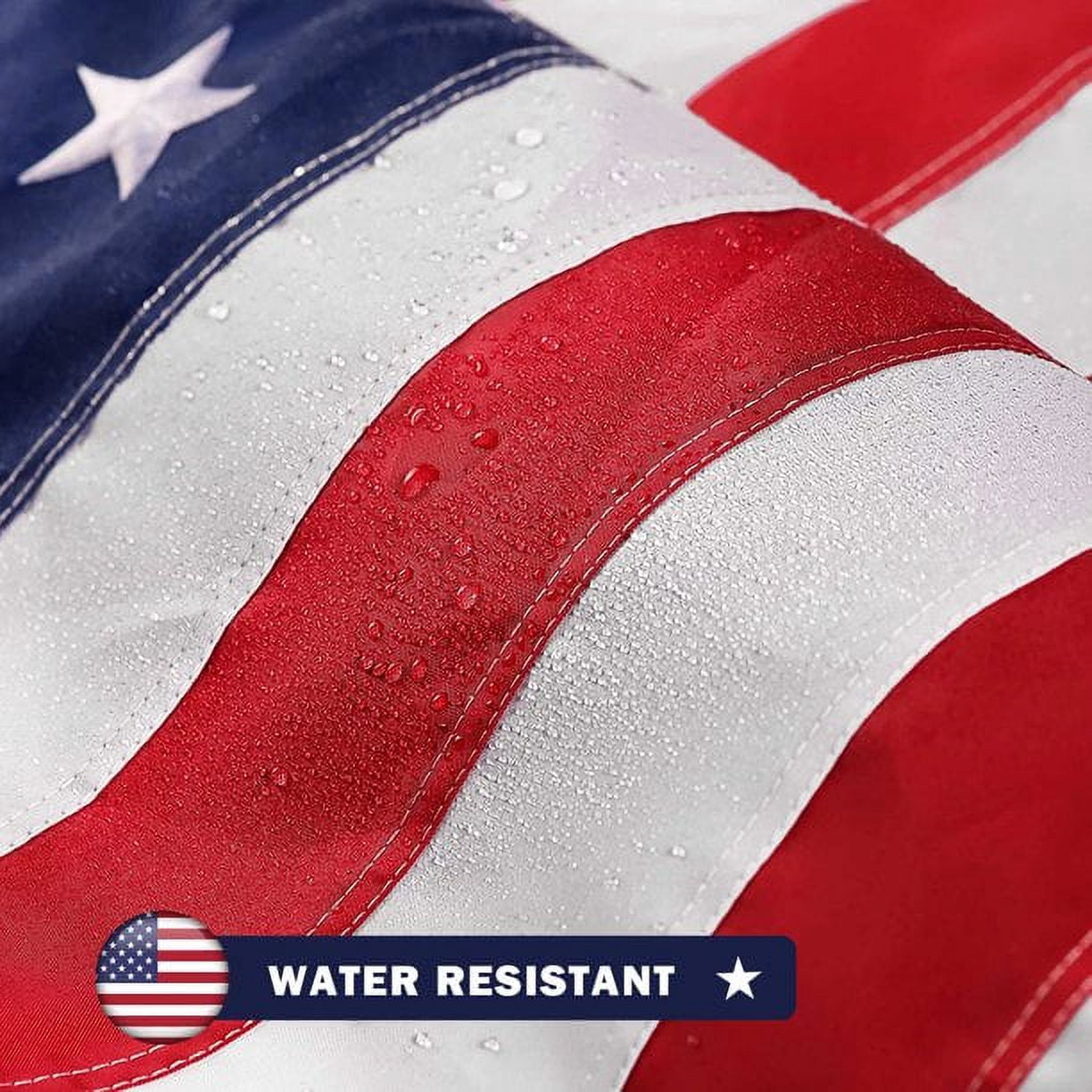 TOPFLAGS 8' x 12' ft American Flag Outdoor The Strongest, Longest Lasting, 8x12 foot. Embroidered Stars Sewn Stripes Brass Grommets Foot Heavy Duty Nylon