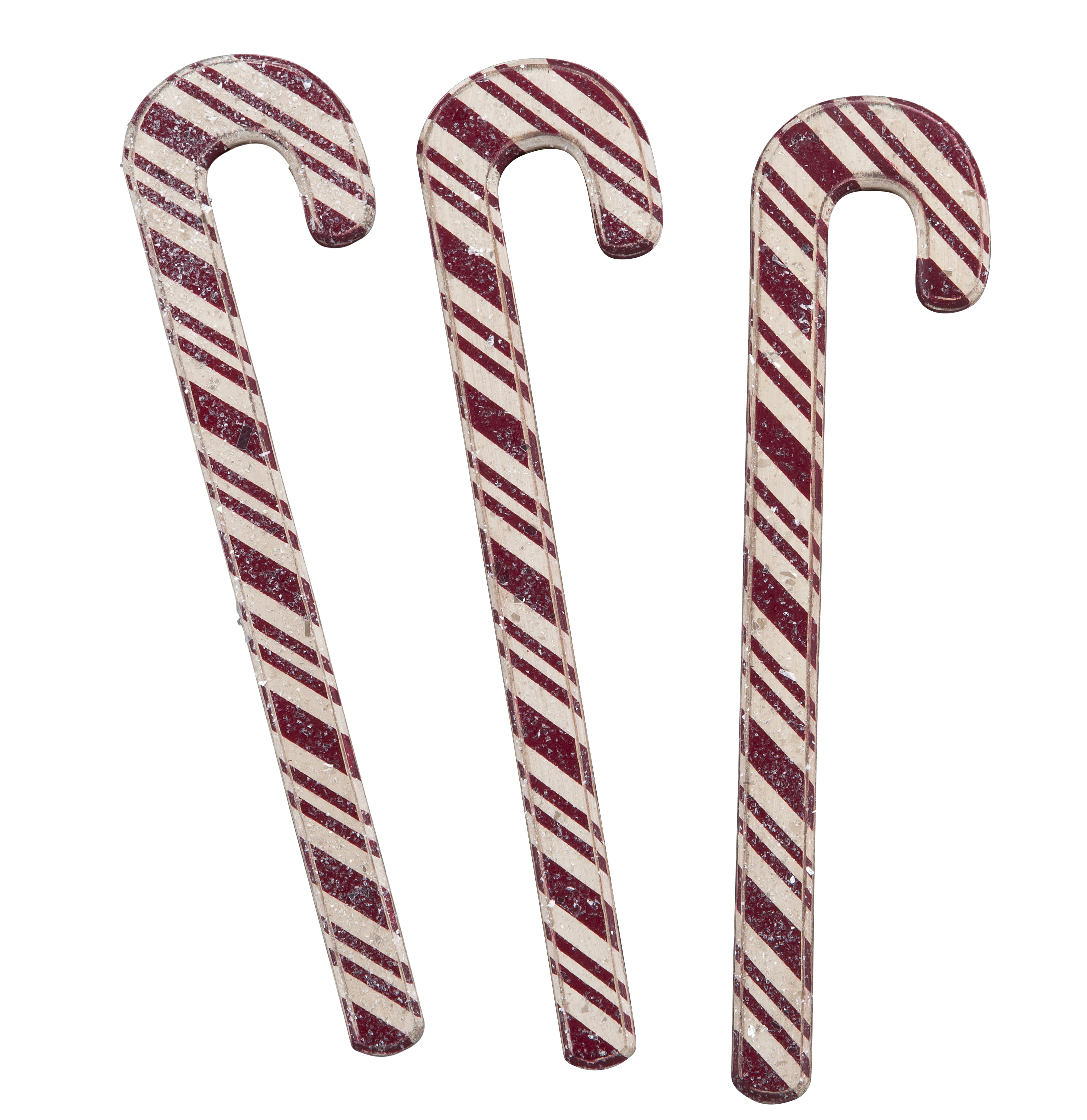 Primitives by Kathy Classic Carved Wooden, Candy Canes, 3 Piece