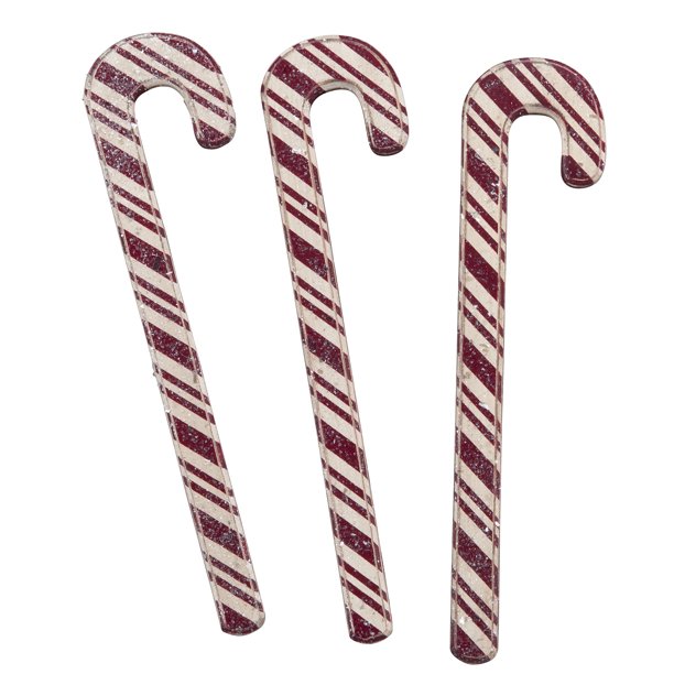 Primitives by Kathy Classic Carved Wooden, Candy Canes, 3 Piece