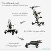 Evolur Cruise Rider Stroller with Canopy, Easy to Carry Travel Stroller, Koala Gray