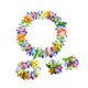 thumbnail image 1 of Conjunto de leis hawaianos, guirnalda, collar, diadema, pulseras, flores artificiales portátiles Multi, 1 of 9