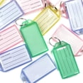 thumbnail image 3 of 10pcs Plastic Transparent Clamshell Key Tag Classification Label, 3 of 8