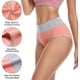 thumbnail image 3 of 4-Pack Women's Underwear, Cotton Waist Briefs High Rise Briefs, 3 of 5