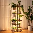 thumbnail image 7 of Plant Shelf with Grow Light, 8 Tiered Wood Plant Stand Indoor with Full Spectrum Grow Light for Corner, Multi Layer Tall Lighted Plant Stand for Living Room/Balcony/Outdoor/Garden Display, 7 of 7