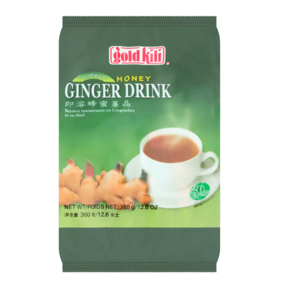Gold Kili Instant Ginger Honey Tea Drink 12.6 oz (360 G) - 2 Pack