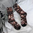 thumbnail image 5 of Picia Coffee Bean Print Athletic Socks for Men & Women – Cushioned Moisture-Wicking Crew Socks for Sports, Running, and Training, Soft & Breathable Size 5-11, 5 of 6