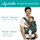thumbnail image 3 of Infantino Carry On Active - Portabebés ergonómico con múltiples bolsillos para bebés y niños pequeños, de 8 a 40 libras, con correas acolchadas, almacenamiento para cinturón lumbar y presilla para chu, 3 of 5