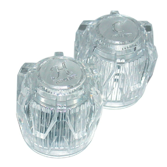 Phoenix Faucets by Valterra PF287015 Small Acrylic Knob Handle - Hot and Cold, Pair