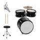 thumbnail image 3 of Tambor de percusión Niños Niños Principiantes Junior Juego de batería de 3 piezas Kit de batería Instrumento musical de percusión con platillos Baquetas Taburete ajustable Abody  Tambor de percusión, 3 of 5