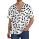 thumbnail image 1 of Balery Fish Bone Camisa Casual de Manga Corta con Botones para Hombre, Texturizada, Estilo Cubano, para Playa, Verano-Large, 1 of 5