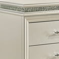 thumbnail image 2 of 2 Drawer Nightstand with Acrylic Feet and Crystal Accents, Silver - Saltoro Sherpi, 2 of 5