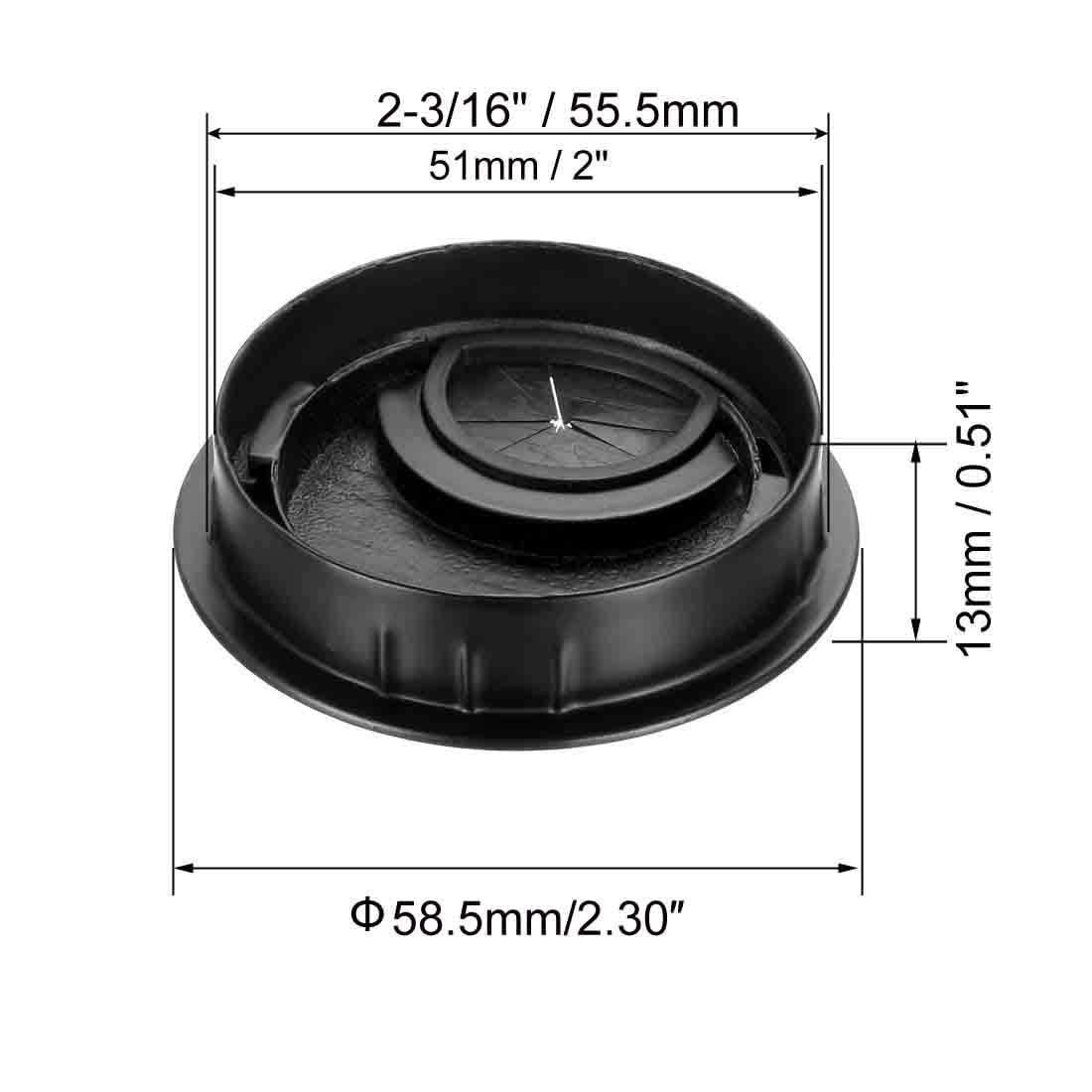 Unique Bargains Zinc Alloy Desk Wire Cord Grommet Hole Cover Black 2-1/8"