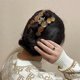 thumbnail image 5 of 3 Pack 3.2 Inches Large Hair Claw Clips Brown Green And Blue Pearl Hair CatchWomen Hairpins For Thick Hair, 5 of 5