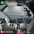 thumbnail image 6 of KBH Center Console Cover for Dodge Ram 1500 2013-2018, Ram 2500/3500/1500 Classic Model 2013-2025, Armrest Lid Leather Protective Cover(Black Checkered), 6 of 8