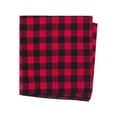 thumbnail image 2 of A Llama Wearing A Red And Black Plaid Scarf Stands In A Field Of Fallen 2 of 14