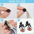 thumbnail image 6 of 1 Box 36Pcs 3 Size Black Earring Posts Stainless Steel Stud Earring Findings Hypoallergenic Blank Earring Stud with Butterfly Ear Back and Loop Round Earring Posts for Jewelry Making Supplies, 6 of 6